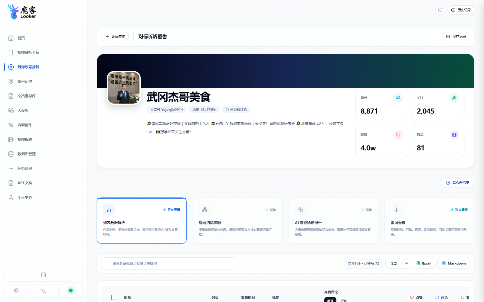 图 4-3 拆解报告：账号总览